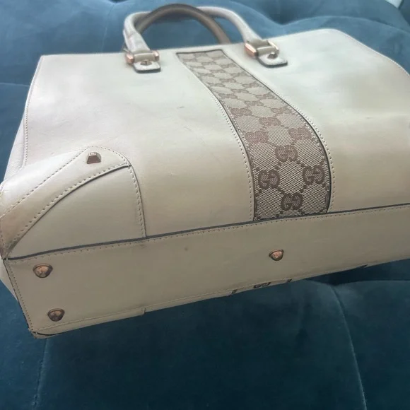 Gucci Cream and Brown Tote Bag - Picture 3 of 6